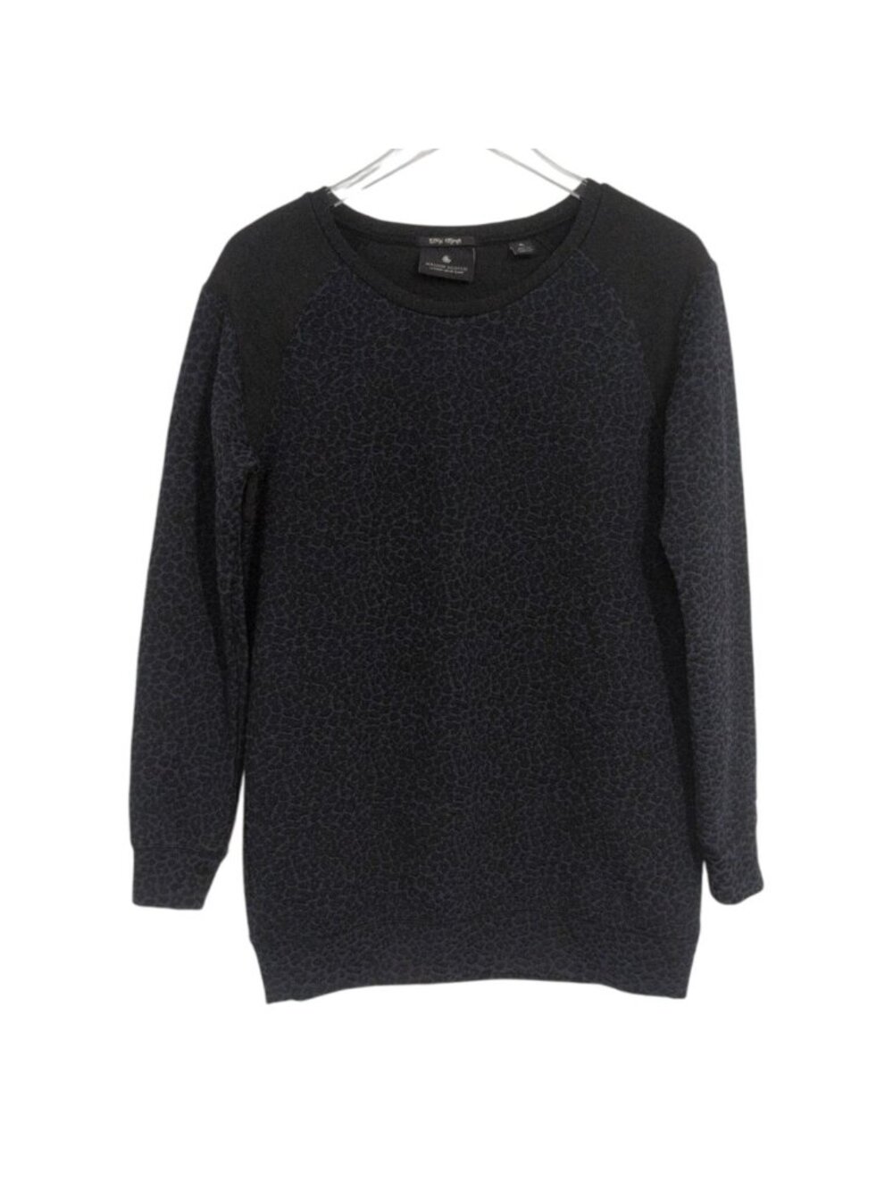 Maison Scotch 1 Leopard Sweater Womens Size Small Blue Punk Radar Oversized
